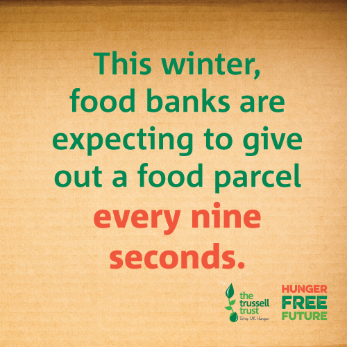 Food Banks give out food every nine seconds