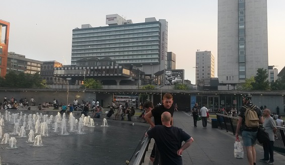 Manchester City Centre fountains