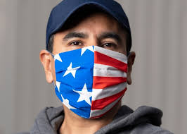 US Worker in a mask