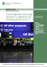 The Immigration and Social Security Co-ordination (EU Withdrawal) Bill 2019-21