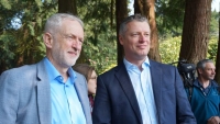 Jeremy Corbyn with Labour MP Luke Pollard in Plymouth